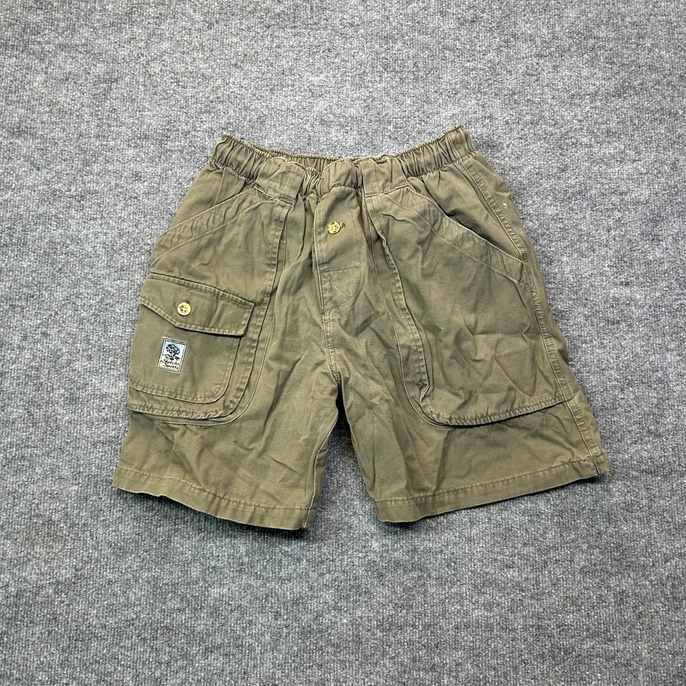 Gotcha Sport Cargo‎ Shorts Men's Olive Green Elastic Waist Gorpcore - Medium